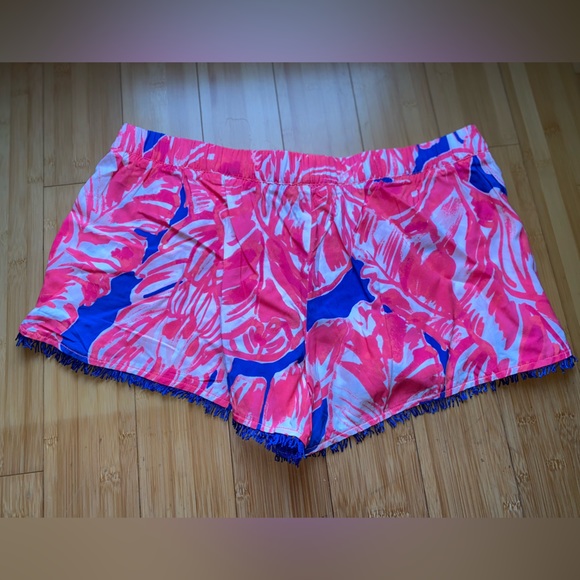 Lilly Pulitzer Cocoa Short Tiki Pink Beach Bliss Shorts NWT Large - Picture 9 of 11